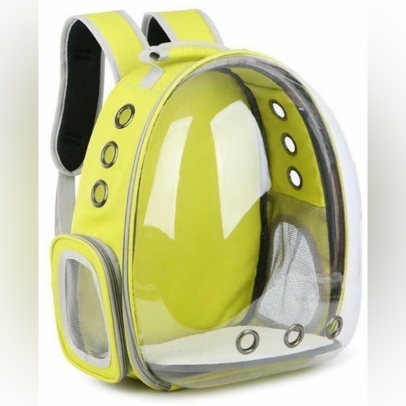 Pet carrier bubble backpack yellow-NEW - Picture 4 of 5